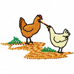Chickens And Roosters Embroidery Design 6 Chickens And Roosters Embroidery Design 6